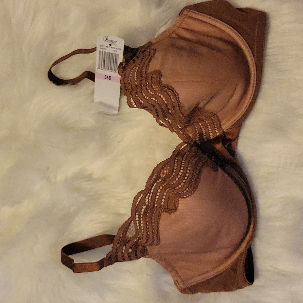 NWT Felina Paramour Contour Bra 36D Dark Nude